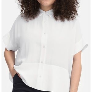 Everlane Short Sleeve Silk Shirt